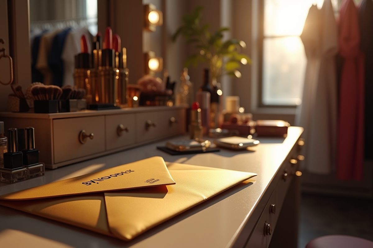 Luxury makeup room with pay envelope